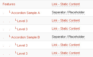 Accordion Menu Setup